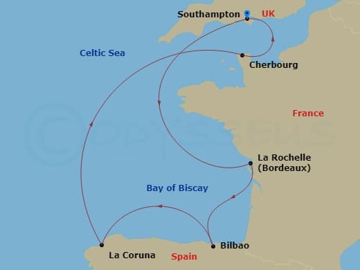 Itinerary map