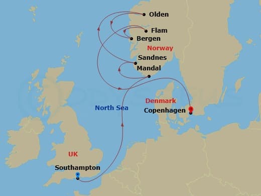 Itinerary map