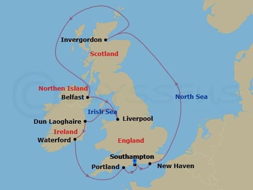 Itinerary map