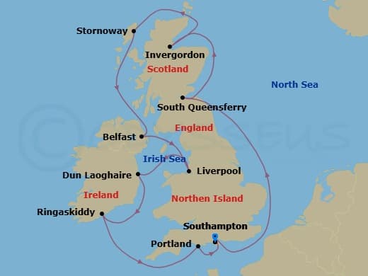 Itinerary map