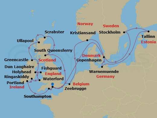 Itinerary map
