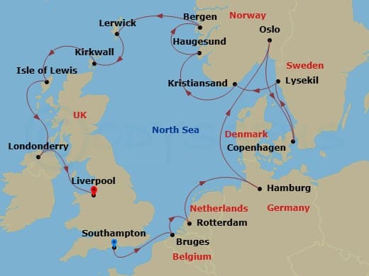 Itinerary map