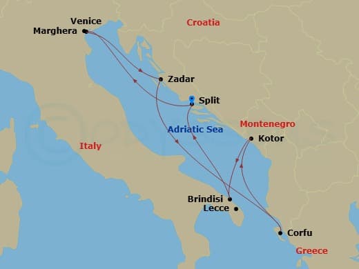 Itinerary map