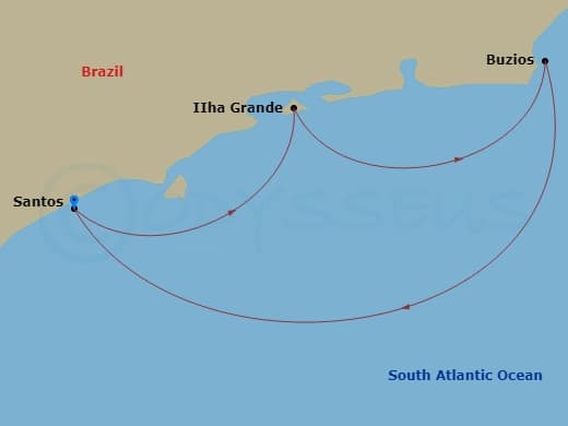 Itinerary map