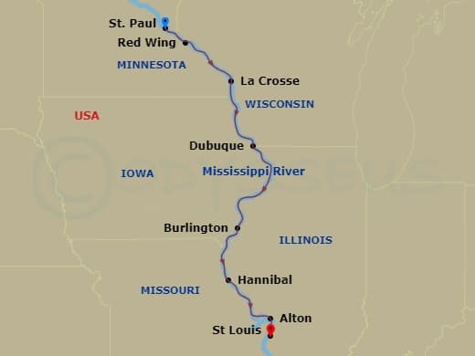 Itinerary map
