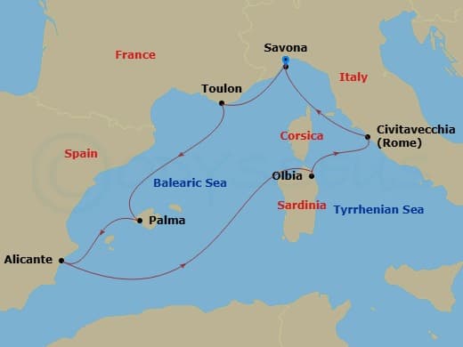 Itinerary map