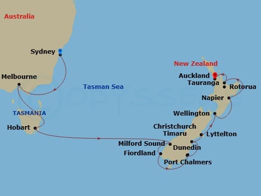 Itinerary map