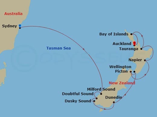 Itinerary map