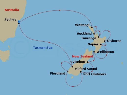 Itinerary map