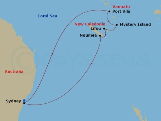 Itinerary map