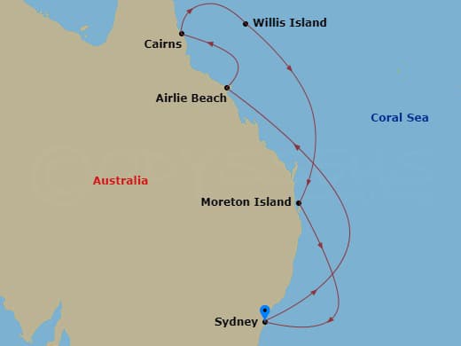 Itinerary map