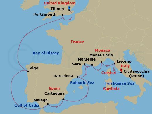 Itinerary map