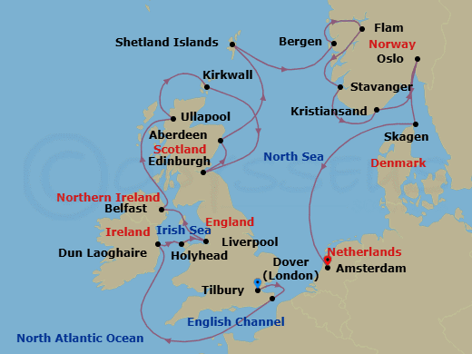 Itinerary map