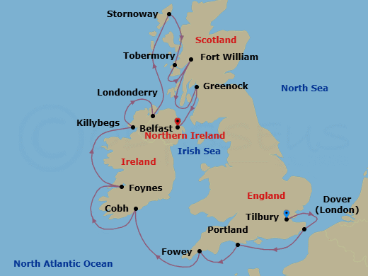 Itinerary map