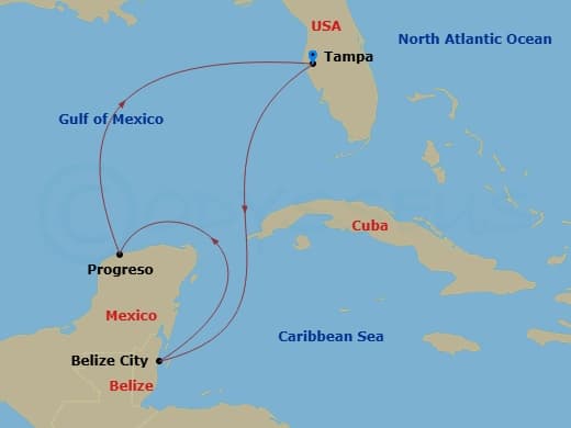 Itinerary map