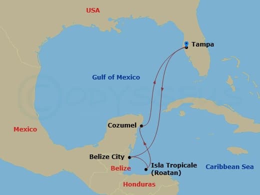 Itinerary map