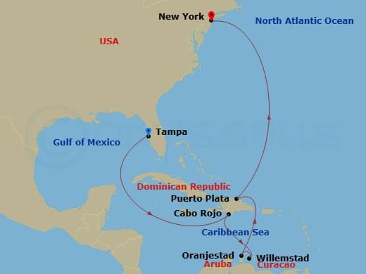 Itinerary map