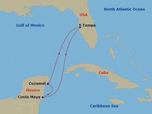 Itinerary map