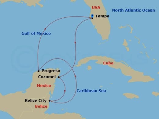 Itinerary map