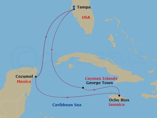 Itinerary map