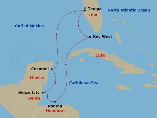 Itinerary map