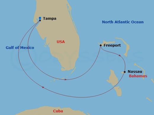 Itinerary map