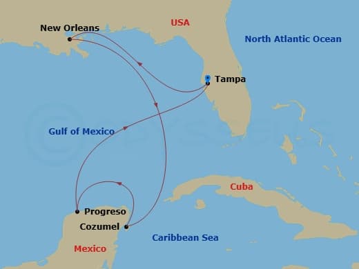 Itinerary map