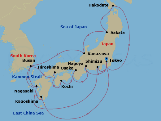 Itinerary map