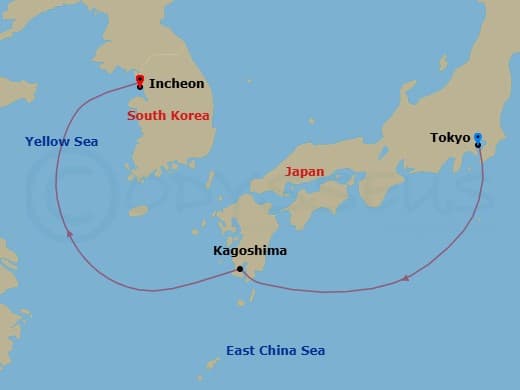 Itinerary map