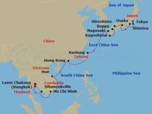 Itinerary map