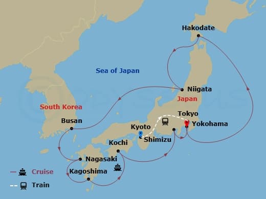 Itinerary map