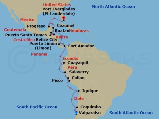 Itinerary map