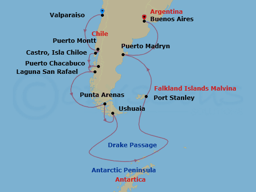 Itinerary map