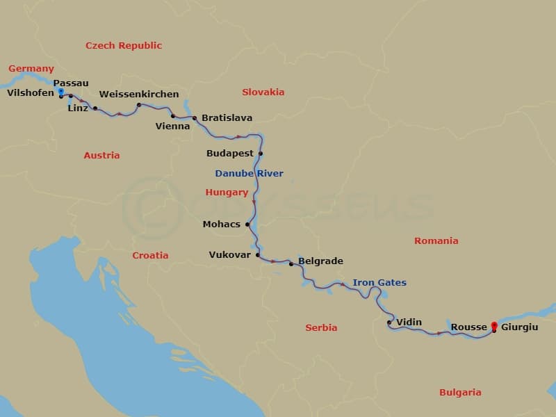 Itinerary map