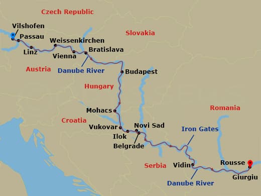 Itinerary map