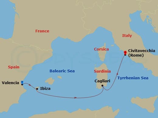 Itinerary map