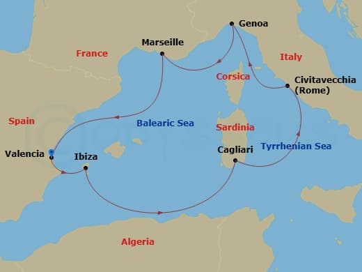 Itinerary map