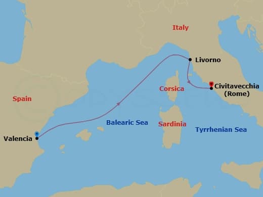 Itinerary map