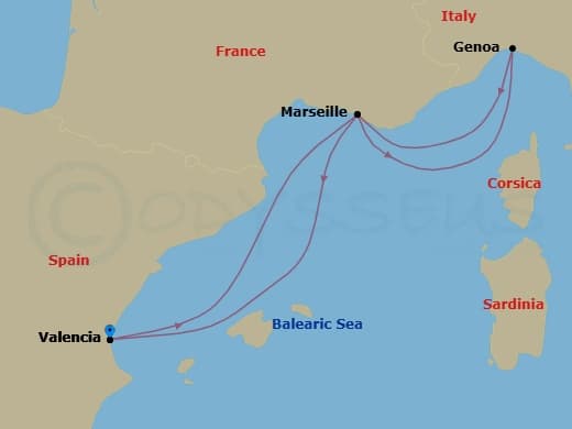 Itinerary map