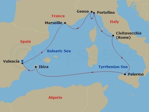 Itinerary map