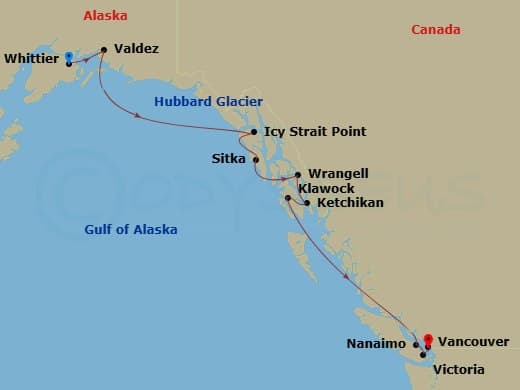 Itinerary map