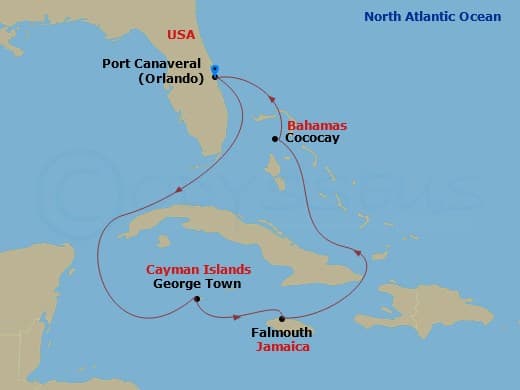 Itinerary map