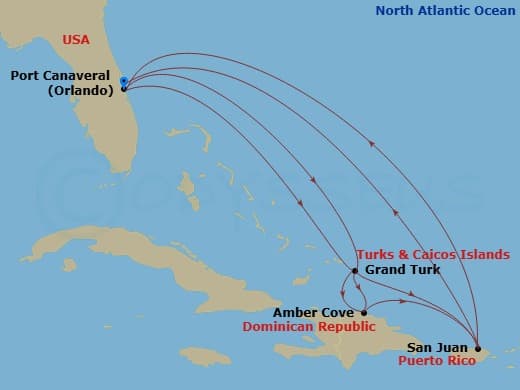 Itinerary map