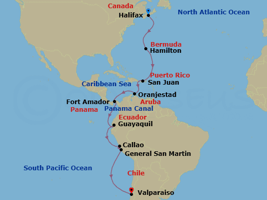 Itinerary map