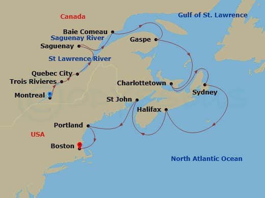 Itinerary map