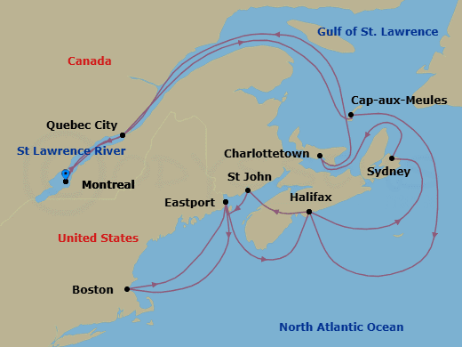 Itinerary map