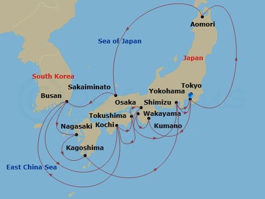 Itinerary map