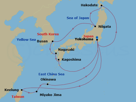 Itinerary map