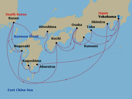 Itinerary map