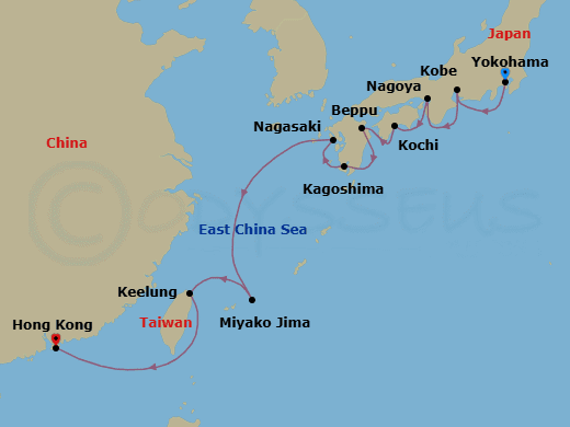 Itinerary map